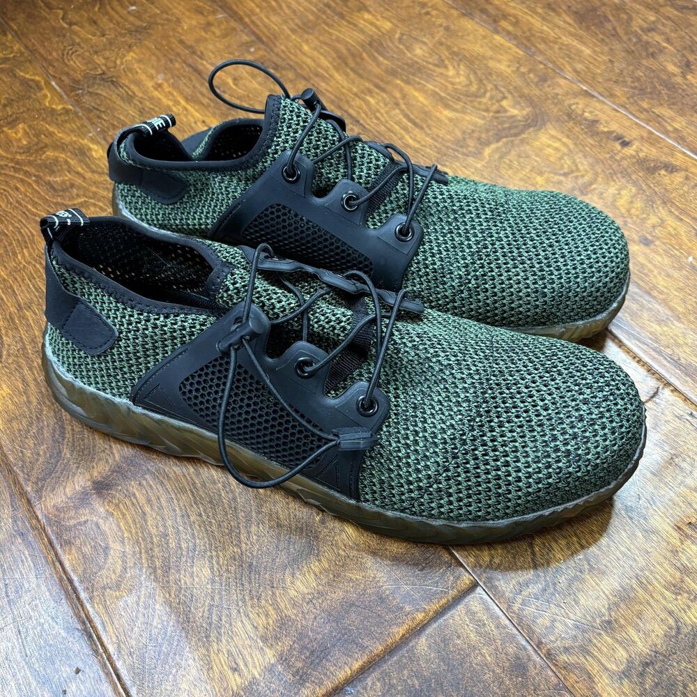 Adidas Shoes Mens Size 13 Green Mesh Low‎ Top Sneakers Die Weltmarke Steel Toe